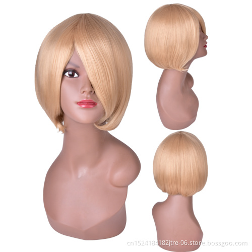 factory wholesale different colors short synthetic wig for sale
